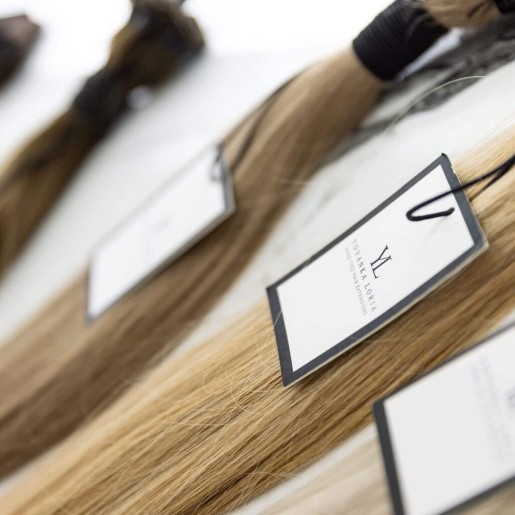 hand tied hair extensions, hand tied hair, micro tied hair, micro tied hair extensions, hair extension supplier, hair extensions, yovanka loria, weft extensions