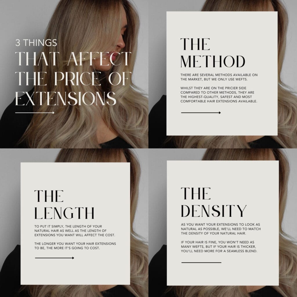 the price of hair extensions, how much are extensions, how much do extensions cost, how much do hair extensions cost, are hair extensions expensive, hair extension prices, weft extension prices, how much do weft extensions cost, weft extensions adelaide, hair extensions adelaide, sa hair, best hair salon adelaide