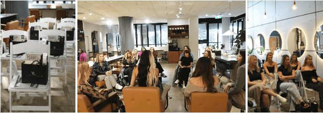 Yovanka Loria, Roadshow, YL Roadshow Collab Tour, Yovanka Loria Hair Extensions, Hair Extension Training, Hair Extension Education, Weft Extension Education, Anianne Rivera, Sarah Goode